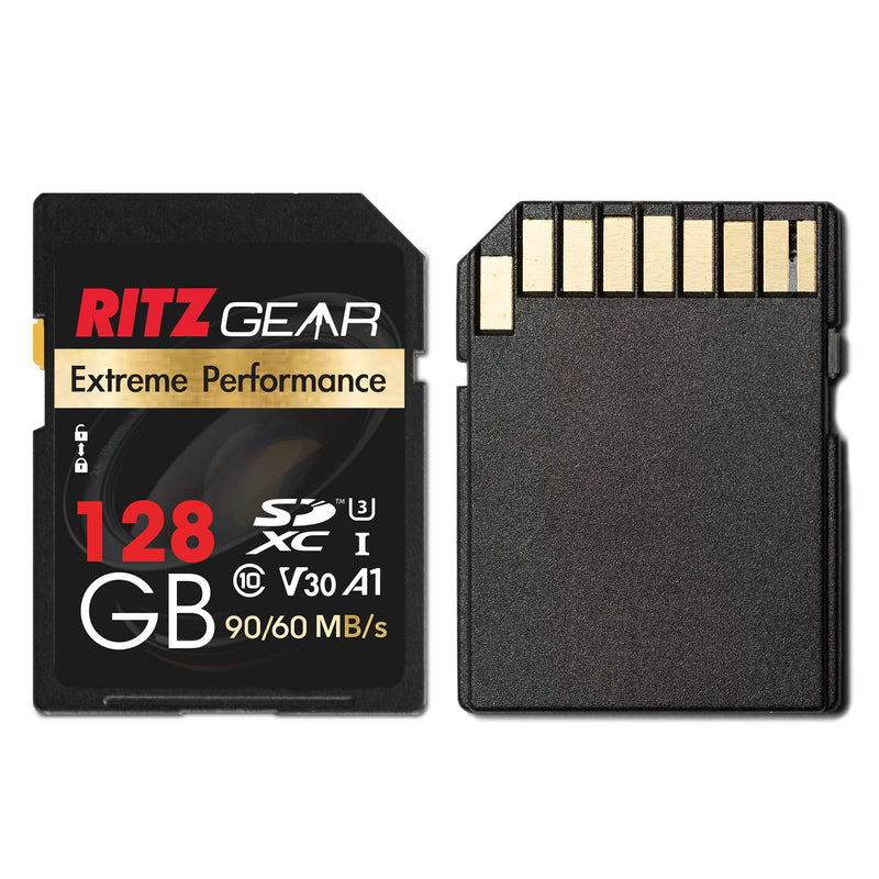  [AUSTRALIA] - Extreme Performance High Speed UHS-I SDXC 128GB SD Card 90/60 MB/S U3 A1 Class-10 V30 Memory Card for SD Devices That can Capture Full HD, 3D, and 4K Video as Well as raw Photography 1 Pack