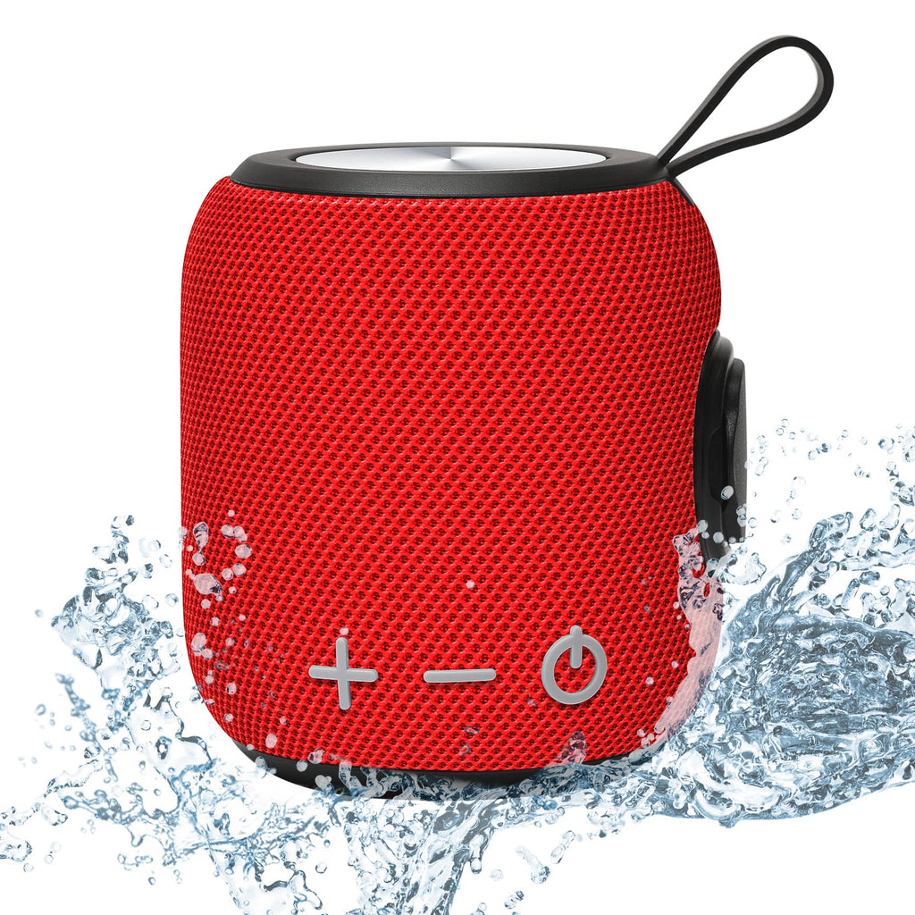  [AUSTRALIA] - Sanag Portable Bluetooth Speaker, Bluetooth 5.0 Dual Pairing Loud Wireless Mini Speaker,360 HD Surround Sound & Rich Stereo Bass,24H Playtime,IP67 Waterproof for Travel,Outdoors,Home and Party Red