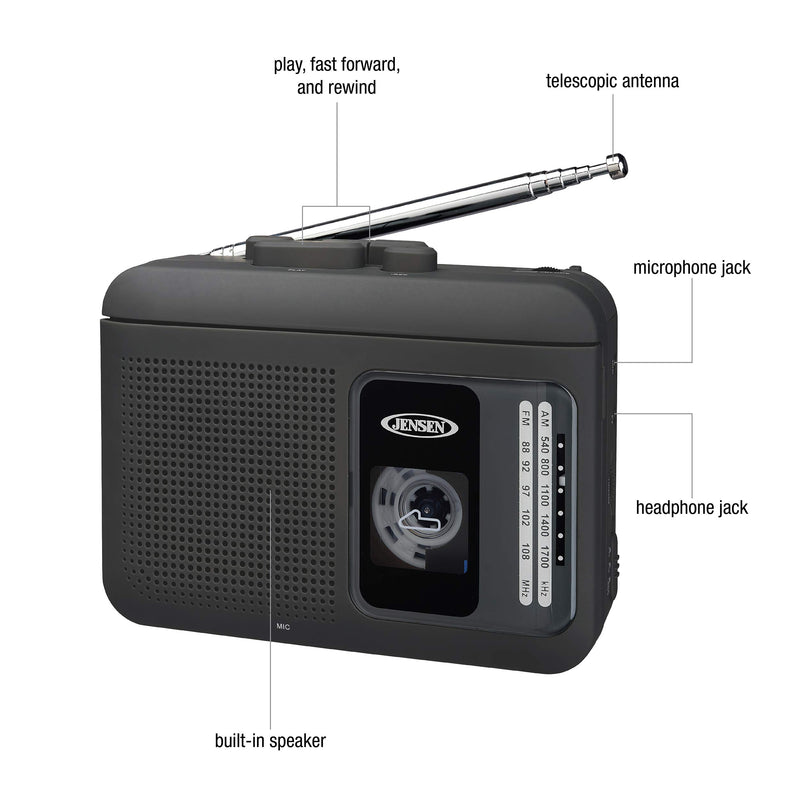  [AUSTRALIA] - JENSEN MCR-75 Personal Cassette Player/Recorder with AM/FM Radio