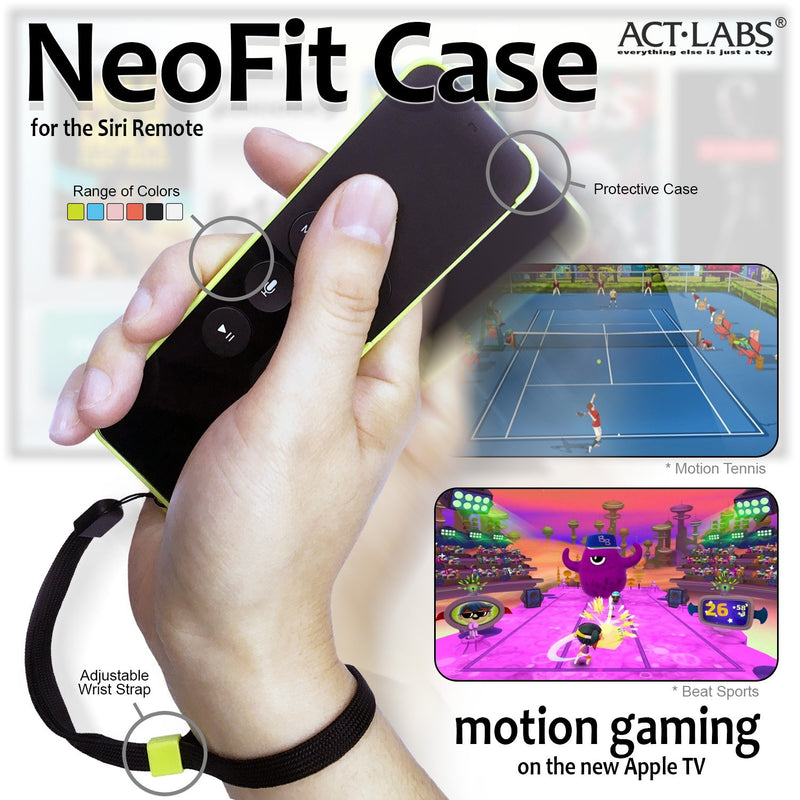 Green NeoFit Case - A Protective Case with Wrist Strap for The V4 Apple TV Remote (NOT The Latest V5) - LeoForward Australia