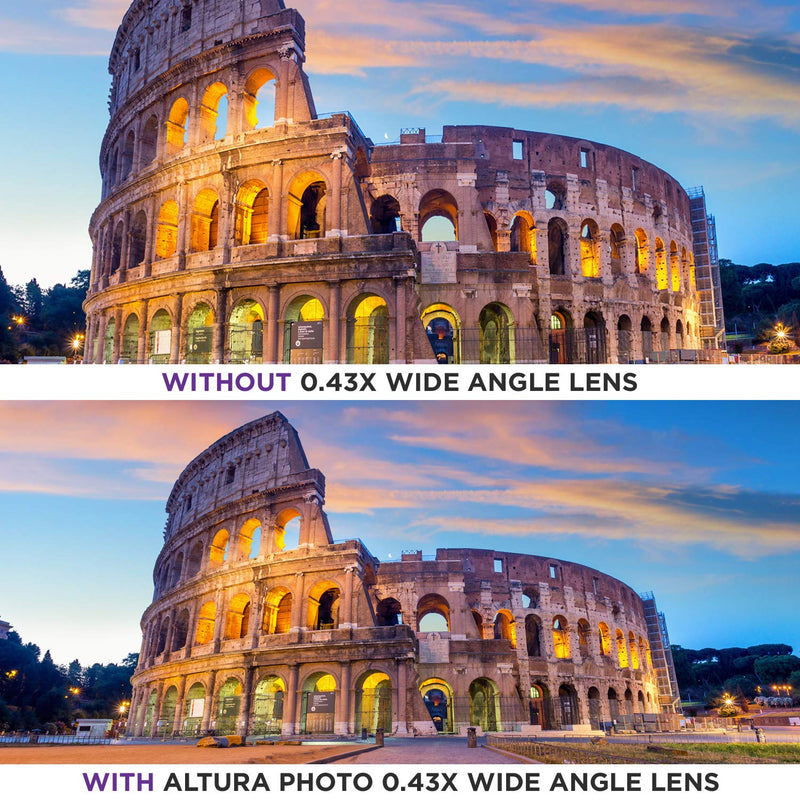  [AUSTRALIA] - 58MM 0.43x Altura Photo Professional HD Wide Angle Lens (w/Macro Portion) for Canon EOS 70D 77D 80D 90D Rebel T8i T7 T7i T6i T6s T6 SL2 SL3 DSLR Cameras 58MM