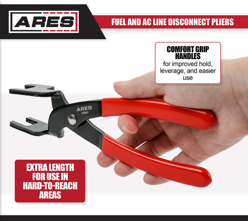 ARES 15041 - Fuel and AC Line Disconnect Pliers - for Use on Single or Two Step Collar Connector Lines - Designed for Hard to Reach Areas - LeoForward Australia