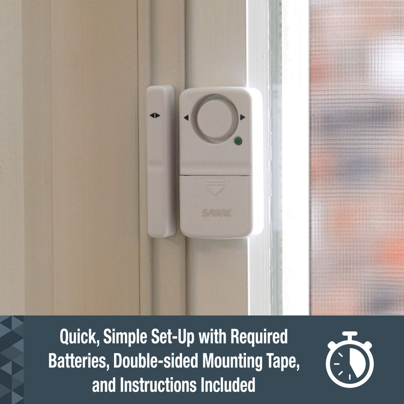  [AUSTRALIA] - SABRE Wireless Home Security Door Window Burglar Alarm with LOUD 120 dB Siren - DIY EASY to Install Single Pack