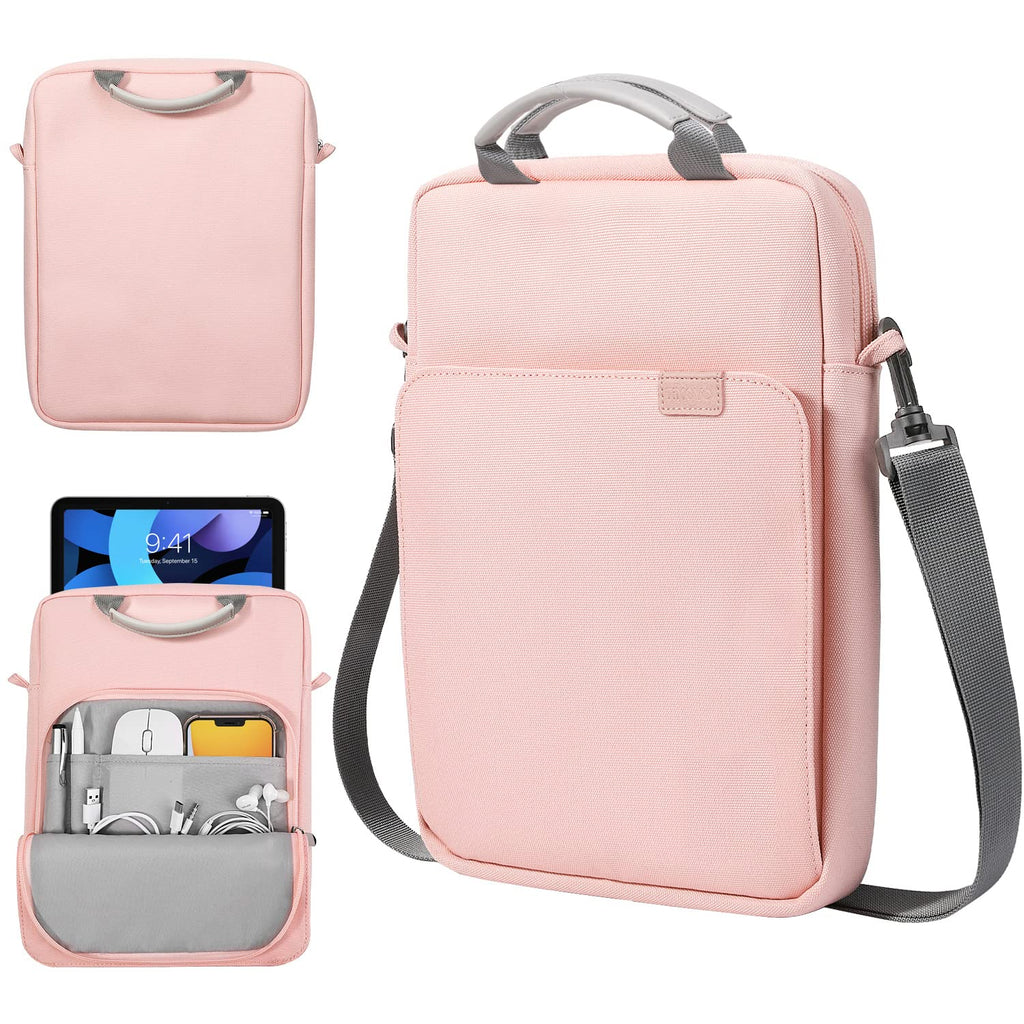  [AUSTRALIA] - TiMOVO 9-11" Tablet Sleeve with Double Handle for iPad Air 5/4 10.9, iPad 10th Gen 10.9 2022, iPad 10.2 2021-2019, iPad Pro 11 2022-2018, Galaxy Tab A8 10.5/A7 10.4, Shoulder Pocket Bag, Pink