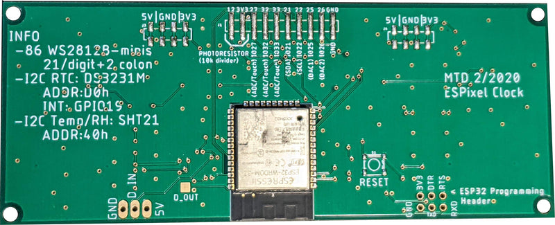  [AUSTRALIA] - Generic ESPixel Clock Pixel-Based 7 Segment Display with ESP32