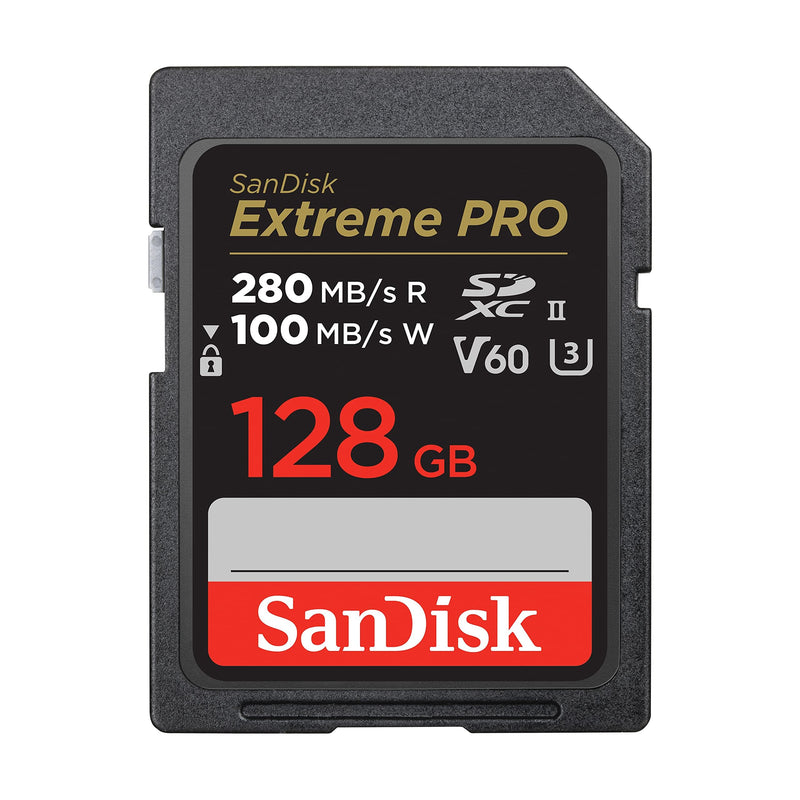  [AUSTRALIA] - SanDisk 128GB Extreme PRO SDXC UHS-II Memory Card - C10, U3, V60, 6K, 4K UHD, SD Card - SDSDXEP-128G-GN4IN Memory Card Only