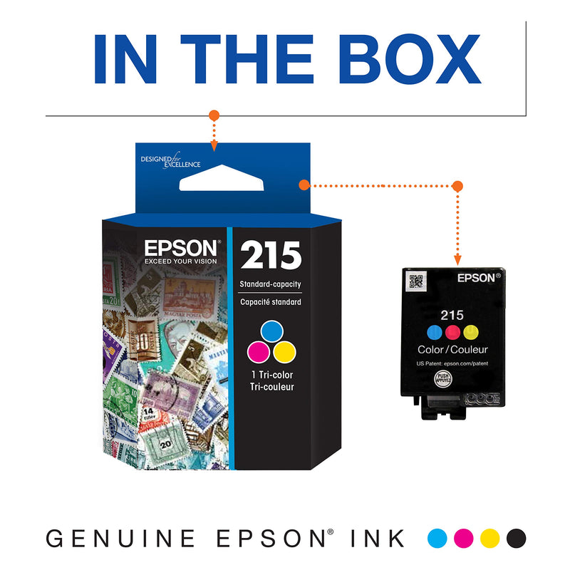 EPSON T215 Ink Standard Capacity Tricolor Cartridge (T215530-S) for select Epson WorkForce Printers - - LeoForward Australia