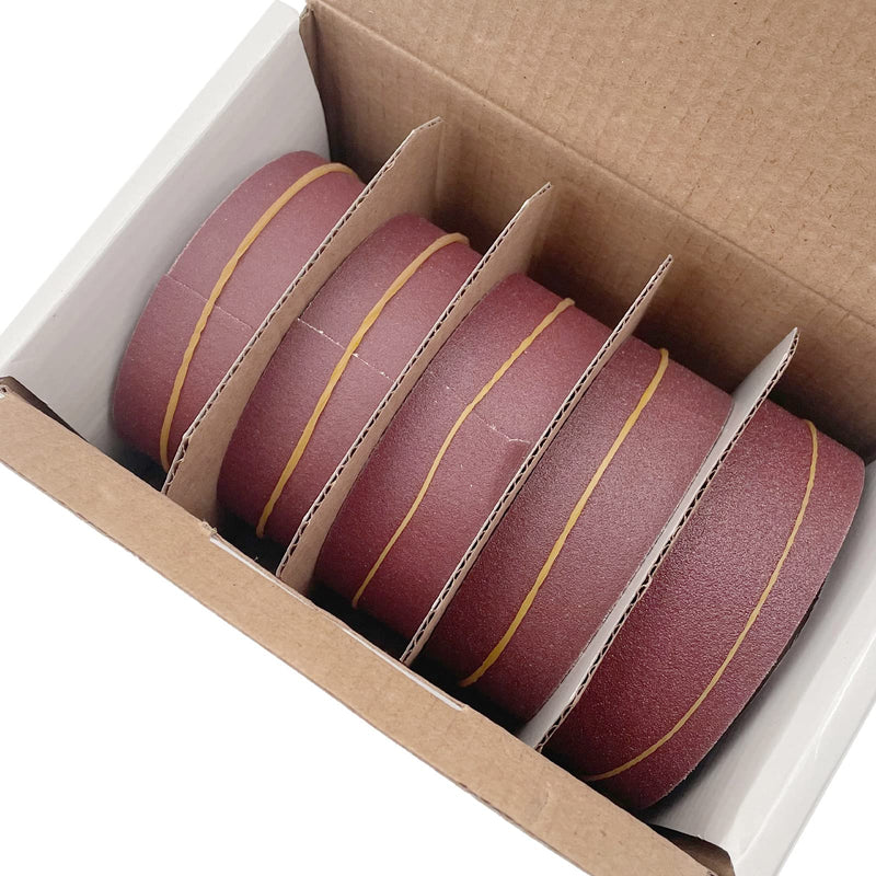  [AUSTRALIA] - QYQRQF Emery Cloth Roll, 5 Grits Abrasive Sandpaper Rolls Assorted Sand Paper with Dispenser for Woodworking Automotive Metal Polishing, 150 240 320 400 600 Grits Per Roll 6 Meters 5roll6m