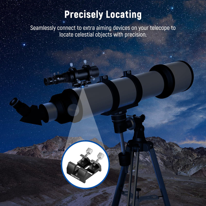  [AUSTRALIA] - NEEWER Universal Dovetail Base Telescope Mount for Finder Scope Laser Pointer, Dovetail Clamp with Two Thumbscrews, M5/M4 Screws, LS-15