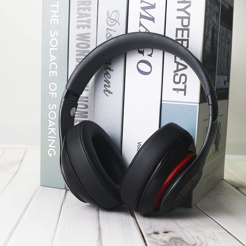  [AUSTRALIA] - Krone Kalpasmos Studio 3 Replacement Ear Pads, Compatible with Beats Studio 2 & 3 Wired/Wireless/Model B0501/Model B0500 Headphone, Protein Leather & Memory Foam, Black