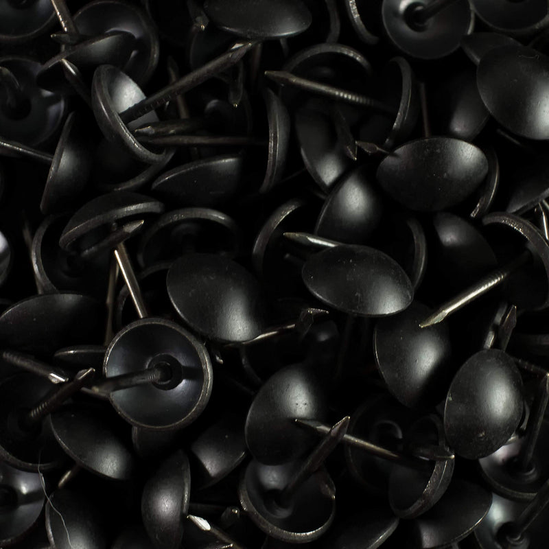  [AUSTRALIA] - 250 Pcs Decotacks, Head Size : 3/8" Upholstery Tacks, Furniture Pins, Decorative Nails, Matt Black - DX0595MBL 3/8" - Matt Black