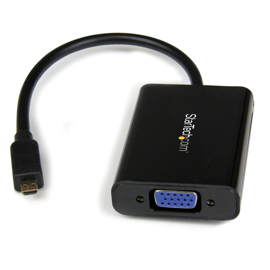  [AUSTRALIA] - StarTech.com Micro HDMI to VGA Adapter Converter w/ Audio for Smartphones / Ultrabooks / Tablets 1920x1080 - Micro HDMI Male to VGA Female (MCHD2VGAA2)