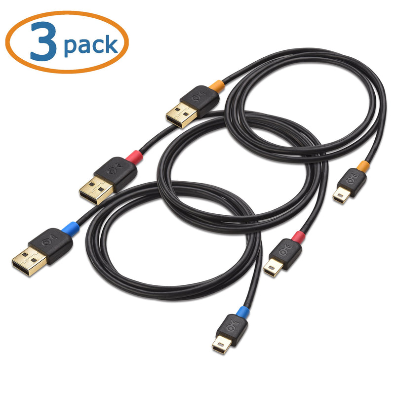 Cable Matters 3-Pack Short USB to Mini USB Cable (Mini USB to USB Cable) 3 ft - LeoForward Australia