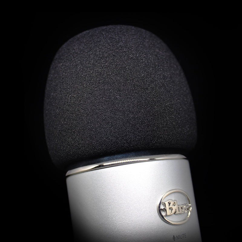 Foam Windscreen for Blue Yeti Microphone - Pop Filter Cover made from Quality Sponge Material that Filters Unwanted Recording and Background Noises - Black Color - LeoForward Australia