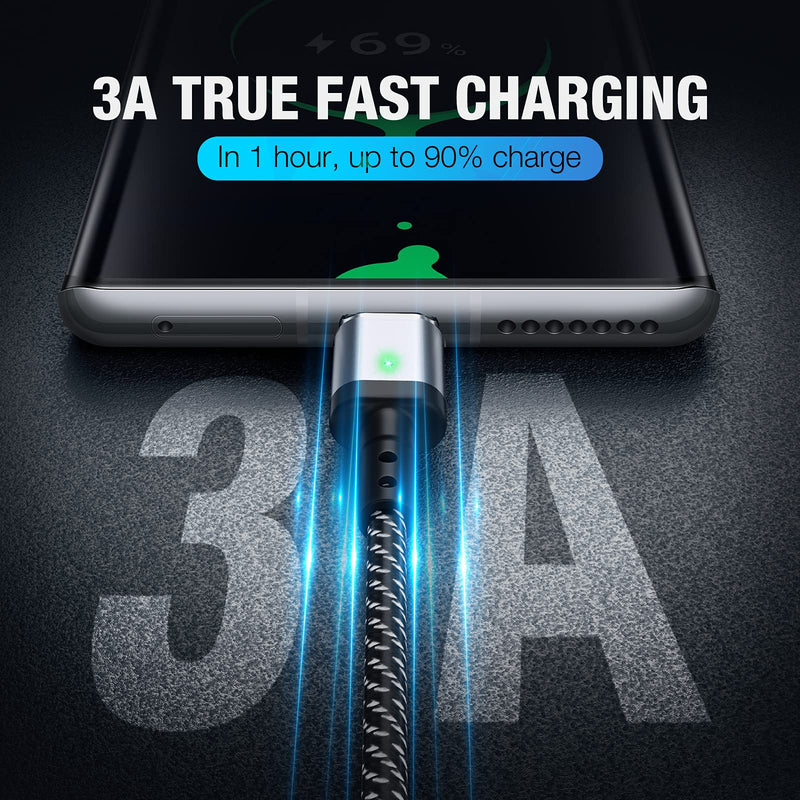  [AUSTRALIA] - 3 in 1 Magnetic Charging Cable (5 Pack,1.6ft/3.9ft/6.6ft/6.6ft/10ft),SUNTAIHO QC 3.0 Fast Charging and Data Transfer Magnetic Phone Charger Cable, Compatible with Type C,Phone,Mirco USB 1.6ft/3.9ft/6.6ft/6.6ft/10ft