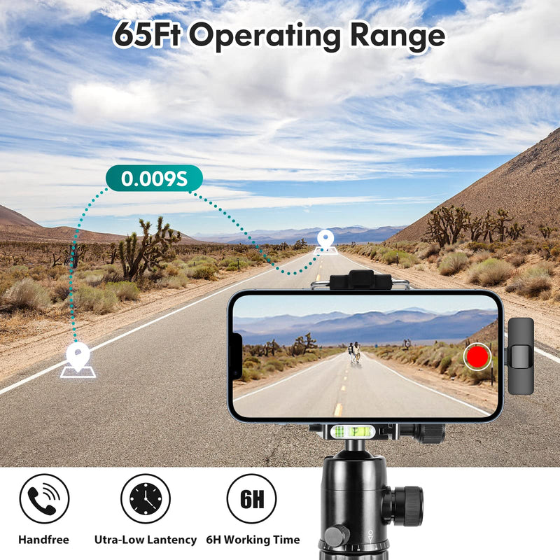  [AUSTRALIA] - Wireless Lavalier Lapel Microphone for iPhone iPad: 2 Clip on Microphones for Phone Video Recording, Professional Lav Mic for YouTube | Interview | Podcast | Vlog | Tiktok | Live Stream
