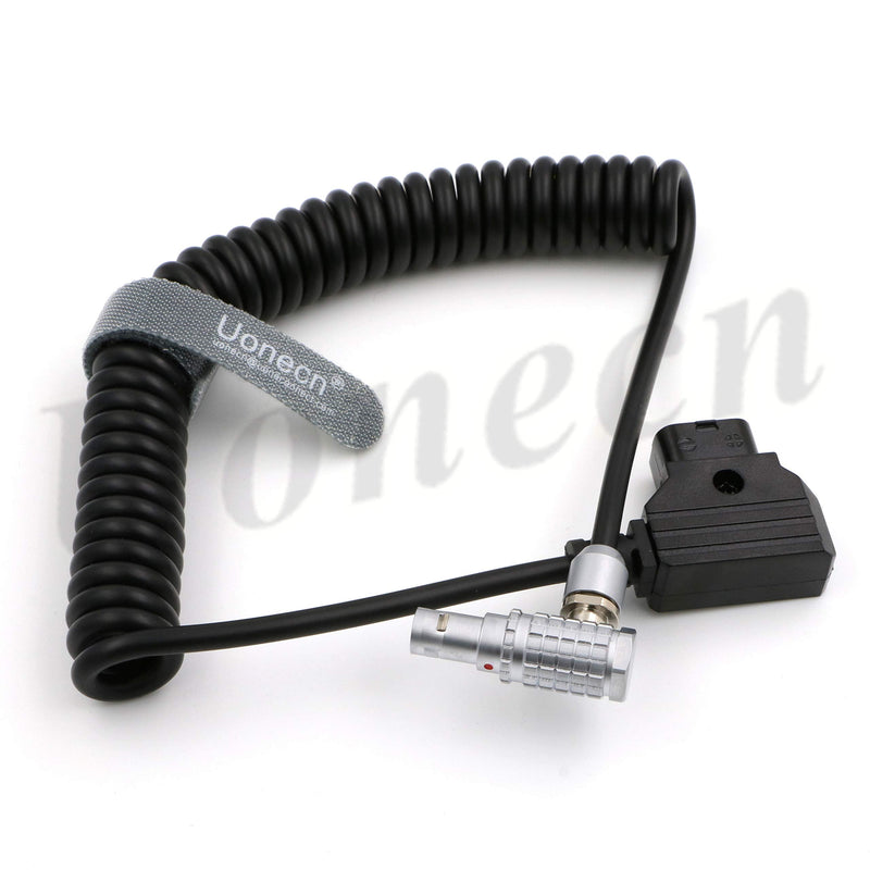  [AUSTRALIA] - Uonecn Teradek Bond Power Cable for ARRI RED Camera Anton Bauer Right Angle 2 Pin Male to D-Tap Spring Cable 12'' Spring cable right angle 2 pin male to Dtap