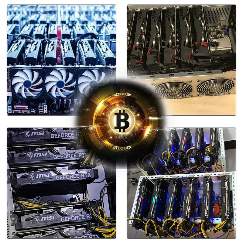  [AUSTRALIA] - Ziyituod 6 Pack PIC-E Riser Express Cable VER010S GPU Riser Express Kits ,with Led Graphics Extension Ethereum ETH Mining Powered Riser Adapter Card+60cm USB 3.0 Cable