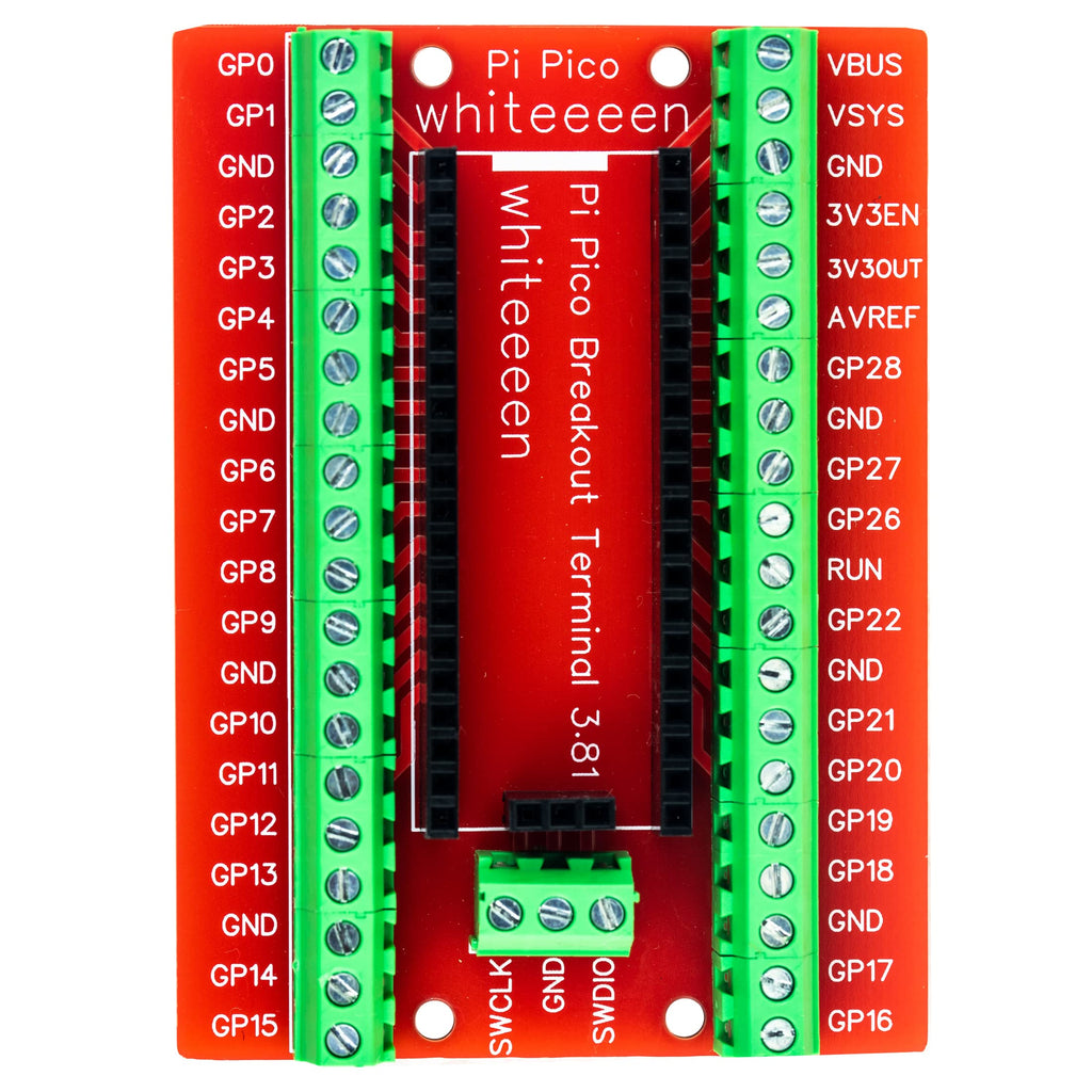  [AUSTRALIA] - risingsaplings RSP pi pico io Breakout Board 2.54mm Male Female or 3.81mm Terminal for Raspberry pi pico (3.81 Terminal (1pcs)) 3.81 Terminal (1pcs)