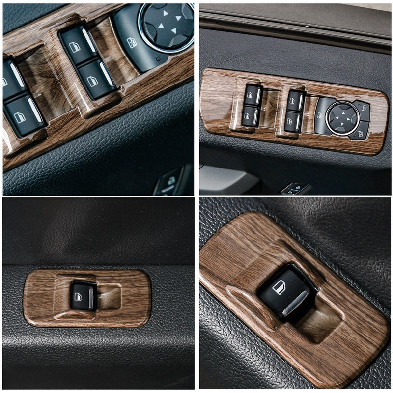  [AUSTRALIA] - Voodonala Wood Grain Window Lift Panel Switch Covers Trim for 2015 2016 2017 2018 Ford F150 Accessories