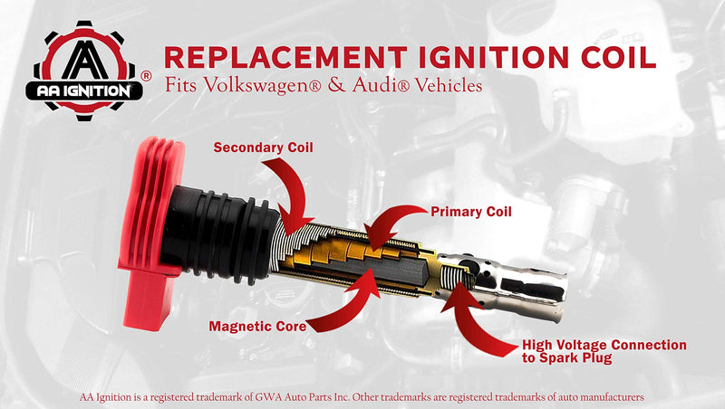 Ignition Coil Pack - Replaces 06C905115M Compatible with Volkswagen and Audi Vehicles - LeoForward Australia