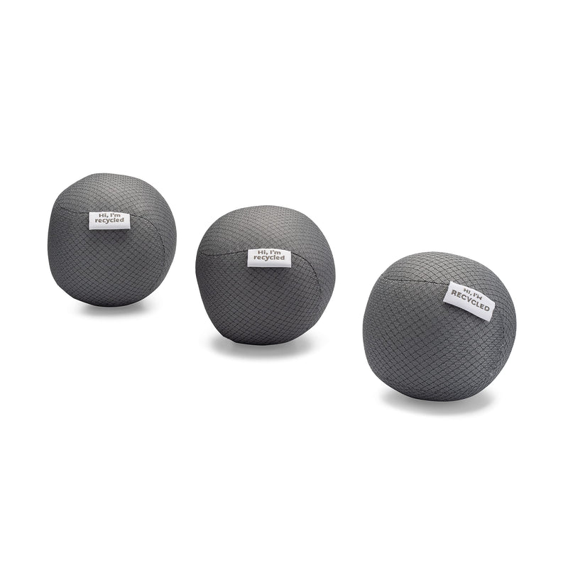  [AUSTRALIA] - Full Circle Loads of Fun Anti-Static Dryer, Set of 3 – Quiet, Scent-Free and Hypoallergenic Reusable Fabric Softener Laundry Balls – Non Toxic and Vegan, Gray 3 Count