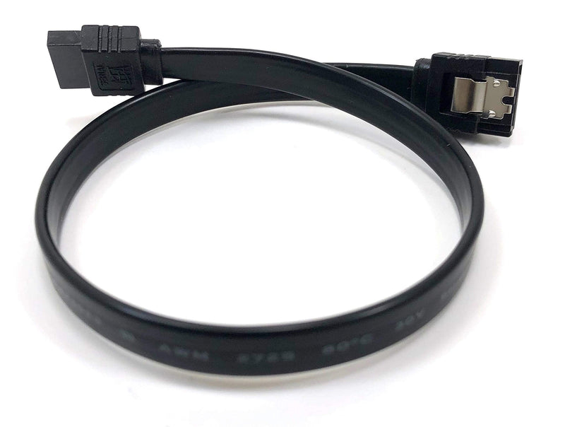  [AUSTRALIA] - MICRO CONNECTORS 12" SATA III Straight Cable with Locking Latch (Black) 3-Pack (F03-03MSSB-3P)