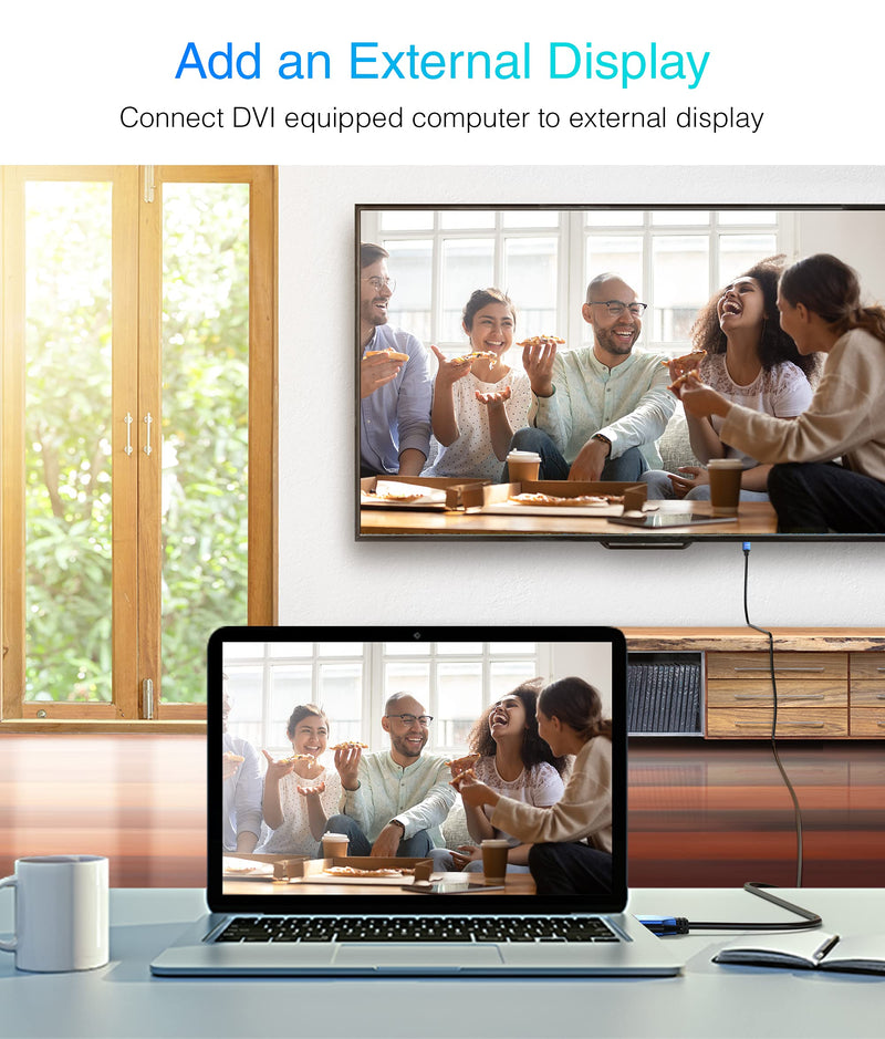  [AUSTRALIA] - BlueRigger HDMI to DVI Cable (6FT, High-Speed, Bi-Directional Adapter Male to Male, DVI-D 24+1, 1080p, Aluminum Shell) - Compatible with Raspberry Pi, Roku, Xbox One, PS5/PS4/PS3, Graphics Card 6FT