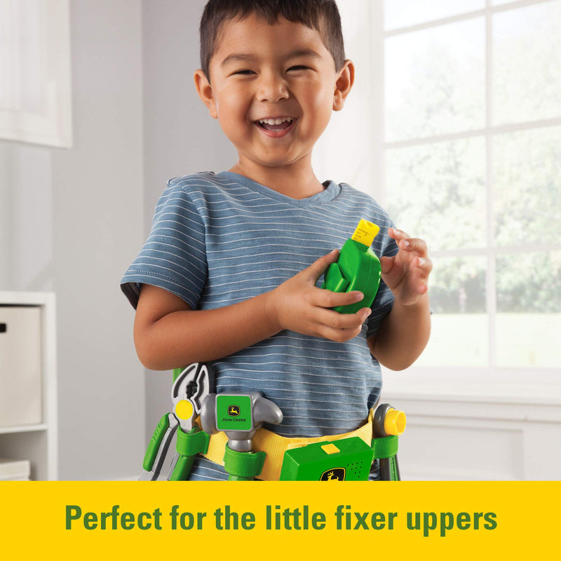 TOMY John Deere Deluxe Talking Toolbelt Preschool Toy Frustration Free Packaging - LeoForward Australia