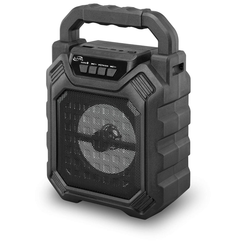 iLive ISB199B Wireless Tailgate Party Speaker, with LED Light Effects and Built-in Rechargeable Battery, Black - LeoForward Australia