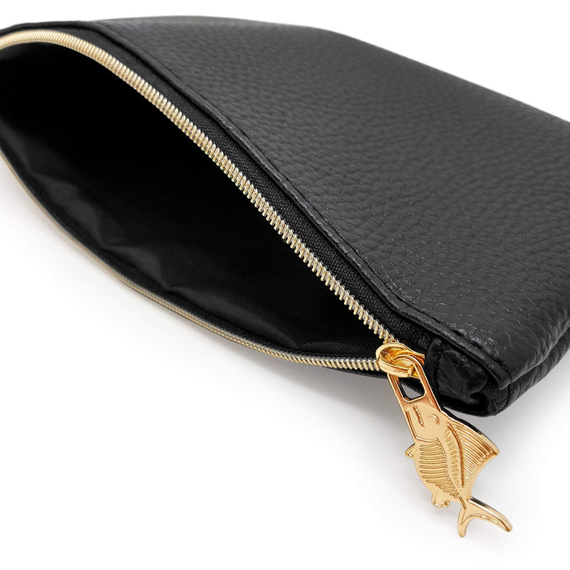 Faux Leather Pencil Case - Leather Look Makeup Bag - Tan Brown with Gold Zip - LeoForward Australia