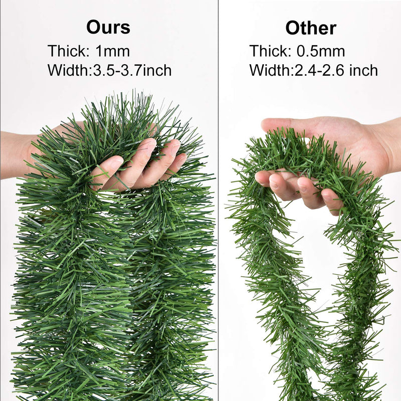  [AUSTRALIA] - DearHouse 33 Foot Christmas Garland, Artificial Pine Garland Holiday Decor for Outdoor or Indoor Home Garden Artificial Green Greenery, or Fireplaces Holiday Party Decorations