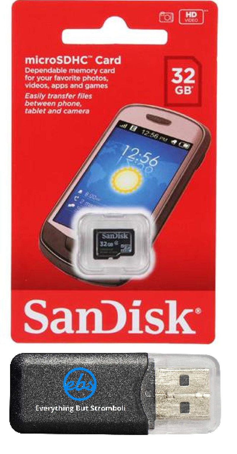  [AUSTRALIA] - SanDisk 32GB MicroSD HC MicroSDHC Memory Card 32G (32 Gigabyte) Works with Motorola Moto E Moto G LTE Nokia Lumia Icon X X+ XL Lumia 930 635 630 530 X2 Bundle with (1) Everything But Stromboli Reader