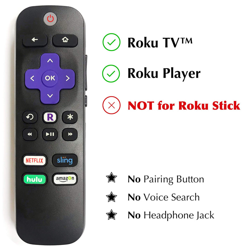 Amaz247 Universal ROKU IR Learning Remote for All Roku Player and Roku TV, Compatible with Roku 1, 2, 3, 4 (HD, LT, XS, XD), Roku Express with Samsung, Vizio, LG, Sony TV for Power and Volume Buttons - LeoForward Australia