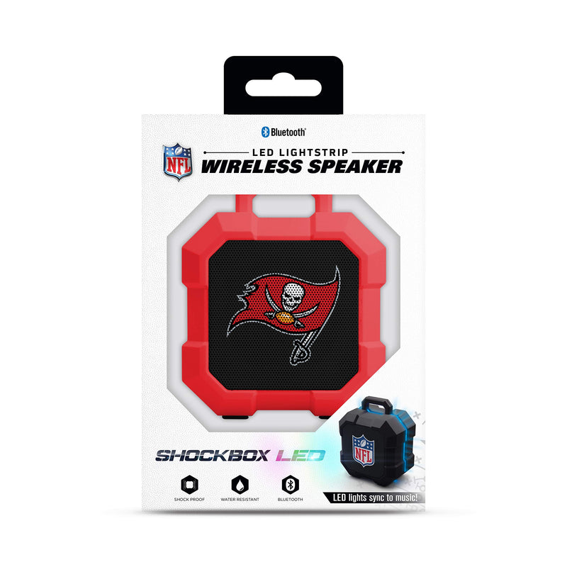 NFL Tampa Bay Buccaneers Shockbox LED Wireless Bluetooth Speaker, Team Color - LeoForward Australia