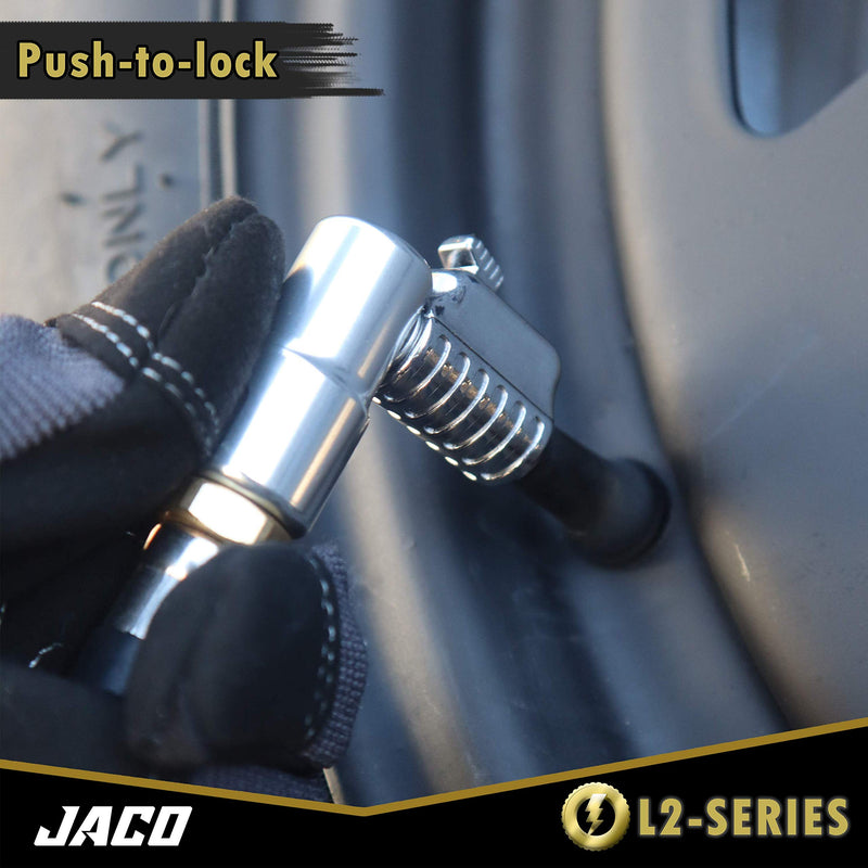 JACO Lightning Tire Air Chuck (L2-Series) | Open Flow, 1/4" F-NPT (2 Pack) - LeoForward Australia