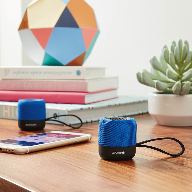 Verbatim Wireless Mini BluetoothSpeaker – Blue (70229) - LeoForward Australia