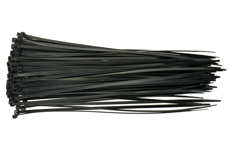  [AUSTRALIA] - SE 12” Black Cable Ties with 50-lb. Tensile Strength (100 Count) - CT1248B