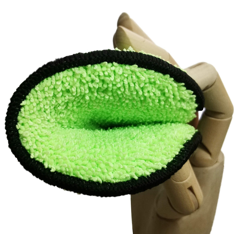  [AUSTRALIA] - Polyte Microfiber Buffing and Cleaning Pad (6 Pack, 5 in Round, Green) 6 Pack, 5 in Round