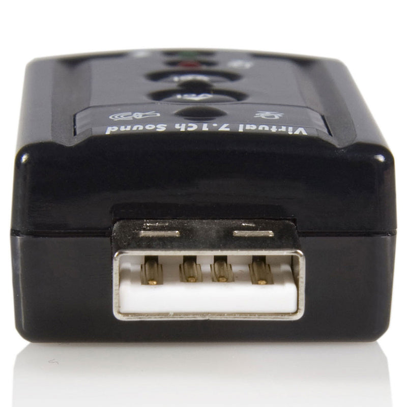  [AUSTRALIA] - StarTech.com Virtual 7.1 USB Stereo Audio Adapter External Sound Card - Sound card - stereo - USB 2.0 - ICUSBAUDIO7,Black