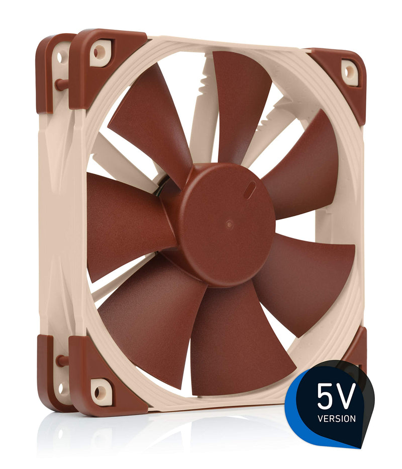  [AUSTRALIA] - Noctua NF-F12 5V, Premium Quiet Fan with USB Power Adaptor Cable, 3-Pin, 5V Version (120mm, Brown)