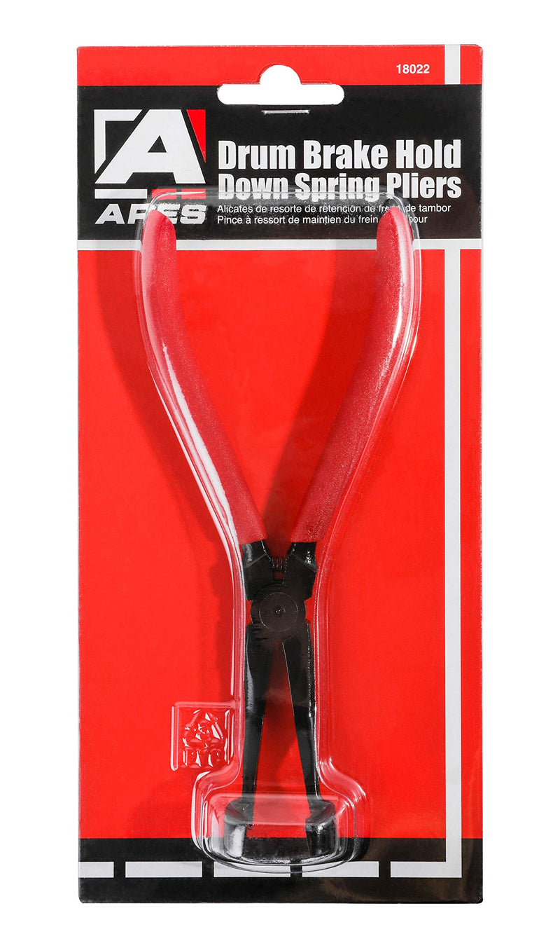  [AUSTRALIA] - ARES 18022 - Drum Brake Hold Down Spring Pliers - High Strength Integral Head Design - Curved Neck for Easy Access and Nearly Universal Use