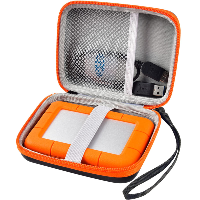  [AUSTRALIA] - Case Compatible with LaCie Rugged Mini 1TB/ 2TB/ 4TB/ 5TB External Hard Drive Portable HDD, Storage Holder for Hard Drives for Mac and PC Computer & USB 3.0 2.0 Cable SD Cards (Box Only)