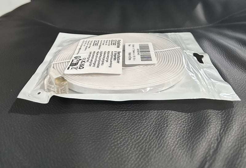  [AUSTRALIA] - Folishine Ethernet Cable 15 ft, Cat7 High Speed Ethernet Cable, Flat LAN Patch Cords with STP RJ45 Connectors for Router, Modem, Faster Than Cat5e/Cat5/Cat6/Cat6e 15ft