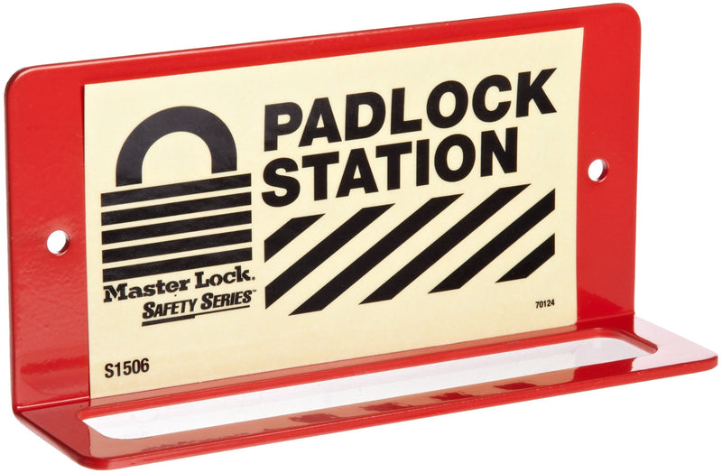  [AUSTRALIA] - Master Lock S1506 Lockout Tagout Padlock Rack Red 6 Padlock Capacity