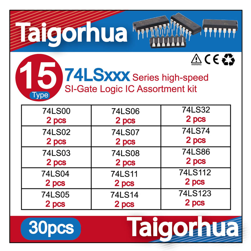  [AUSTRALIA] - 15 Types 74LSxxx Series Logic IC Assortment Kit, High-Speed Si-Gate,TTL, Low-Power Schottky Logic IC style A