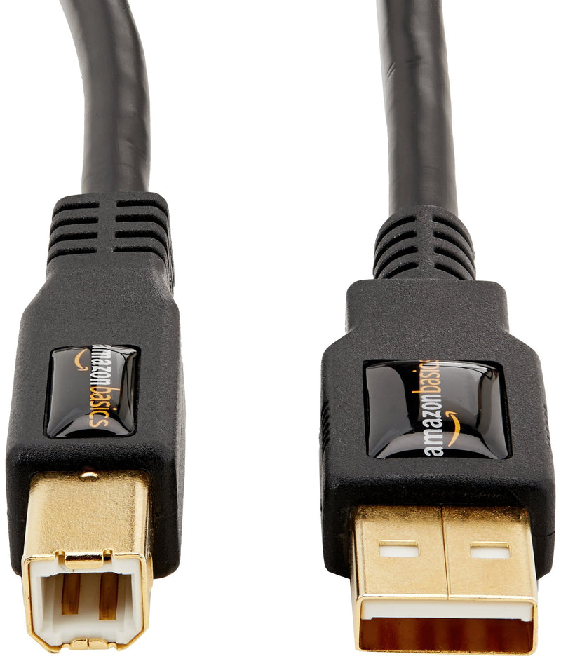  [AUSTRALIA] - Amazon Basics USB 2.0 Printer Cable - A-Male to B-Male Cord - 6 Feet (1.8 Meters), Black 1-Pack