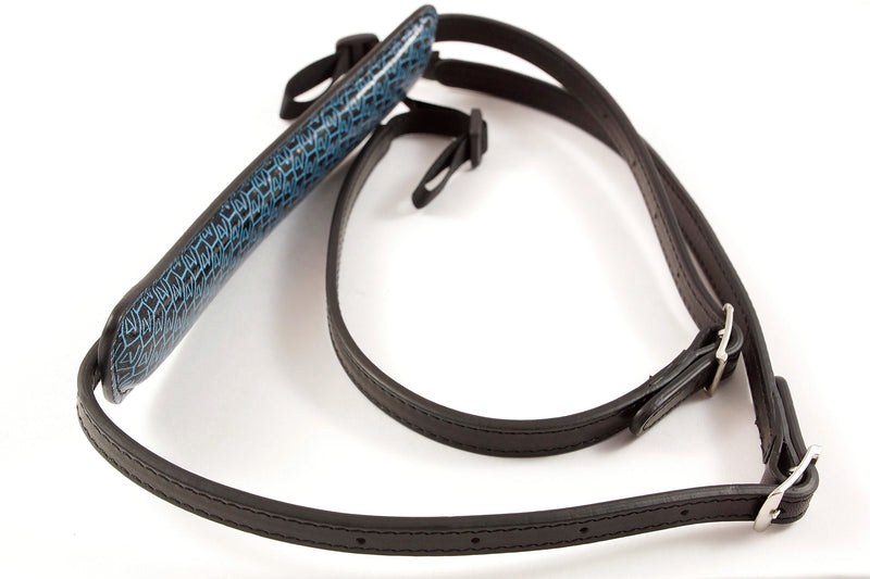  [AUSTRALIA] - 4V Design Lusso Tuscany Leather Medium Handmade Leather Camera Strap w/Universal Fit Kit, Black/Black (2MP01BVV0909) Black/ Black