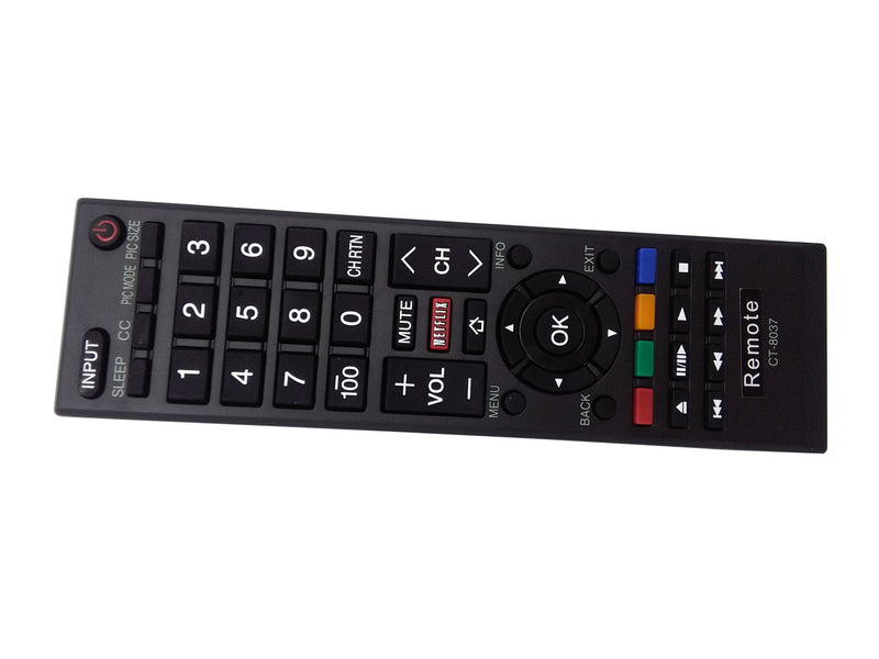 CT-8037 ct8037 Replaced Remote fit for Toshiba 40L3400 40L3400U 50L3400 50L3400U 58L5400 58L5400U 58L5400UC 65L5400 65L5400U 65L5400UC Smart HDTV TV - LeoForward Australia