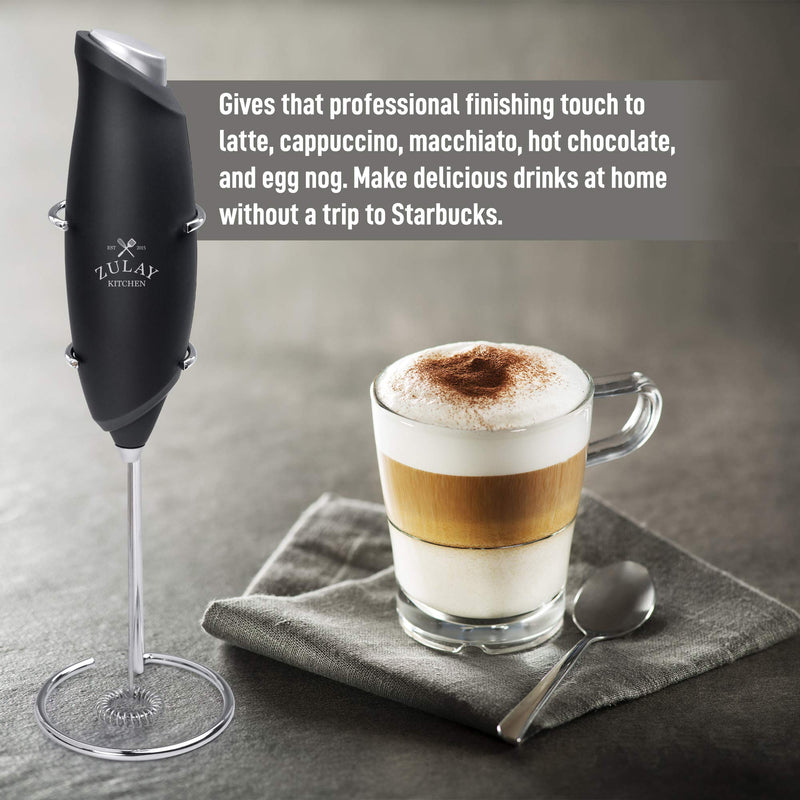  [AUSTRALIA] - One Touch Milk Frother Handheld Foam Maker for Lattes - Whisk Drink Mixer for Bulletproof® Coffee Frother, Mini Blender and Milk Foamer Frother for Cappuccino, Frappe, Matcha
